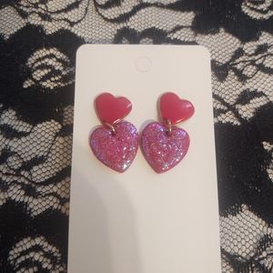 Red and pink earrings